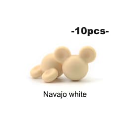 LOFCA 10pcs/lot Mouse Silicone Beads Baby Teether Toy Soft Chew Teething BPA Free DIY Charm Necklace Food Grade Jewelry