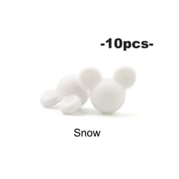 LOFCA 10pcs/lot Mouse Silicone Beads Baby Teether Toy Soft Chew Teething BPA Free DIY Charm Necklace Food Grade Jewelry