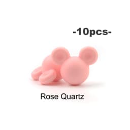 LOFCA 10pcs/lot Mouse Silicone Beads Baby Teether Toy Soft Chew Teething BPA Free DIY Charm Necklace Food Grade Jewelry