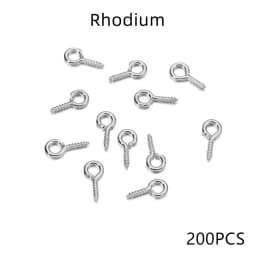 100-200pcs Small Tiny Mini Eye Pins Eyepins Hooks Eyelets Screw Threaded Gold Clasps Hooks Jewelry Findings For Making DIY