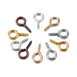 100-200pcs Small Tiny Mini Eye Pins Eyepins Hooks Eyelets Screw Threaded Gold Clasps Hooks Jewelry Findings For Making DIY