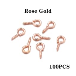 100-200pcs Small Tiny Mini Eye Pins Eyepins Hooks Eyelets Screw Threaded Gold Clasps Hooks Jewelry Findings For Making DIY
