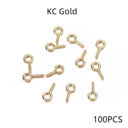 100-200pcs Small Tiny Mini Eye Pins Eyepins Hooks Eyelets Screw Threaded Gold Clasps Hooks Jewelry Findings For Making DIY