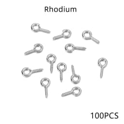 100-200pcs Small Tiny Mini Eye Pins Eyepins Hooks Eyelets Screw Threaded Gold Clasps Hooks Jewelry Findings For Making DIY