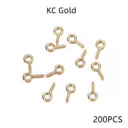100-200pcs Small Tiny Mini Eye Pins Eyepins Hooks Eyelets Screw Threaded Gold Clasps Hooks Jewelry Findings For Making DIY