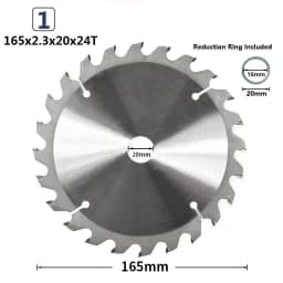 XCAN 1pc 165mm 24/40/48/60T Carbide Wood Saw Blades for Multi-function Power Tool TCT Circular Saw Blade Wood Cutting Disc