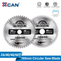 XCAN 1pc 165mm 24/40/48/60T Carbide Wood Saw Blades for Multi-function Power Tool TCT Circular Saw Blade Wood Cutting Disc