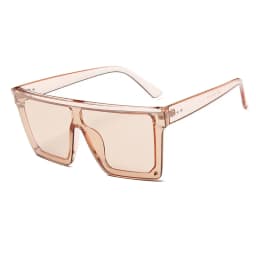 SHAUNA Flat Top Classic Square Sunglasses Woman Brand Designer Purple Mirror Coating Shades UV400