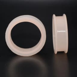 1Pair 3mm-76mm Big Size Hollow Black Silicone Flexible Double Flared Flesh Ear Tunnel Plugs Gauge Expander Stretchers Jewelry