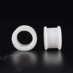 1Pair 3mm-76mm Big Size Hollow Black Silicone Flexible Double Flared Flesh Ear Tunnel Plugs Gauge Expander Stretchers Jewelry