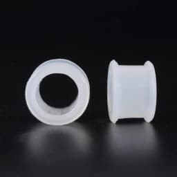 1Pair 3mm-76mm Big Size Hollow Black Silicone Flexible Double Flared Flesh Ear Tunnel Plugs Gauge Expander Stretchers Jewelry