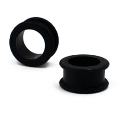 1Pair 3mm-76mm Big Size Hollow Black Silicone Flexible Double Flared Flesh Ear Tunnel Plugs Gauge Expander Stretchers Jewelry