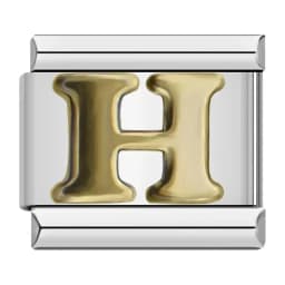 Hapiship New 2024 Fashion Women 26 Letters A-Z Italian Charm Links Fit 9mm Bracelet Stainless Steel Jewelry Making DJ110