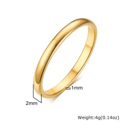 Gold Color Wedding Band Engagement Stainless steel Ring for Women Men US Sizes 4 5 6 7 8 9 10 11 12 13 14 15 Free Shipping