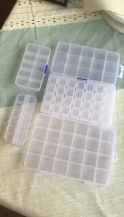 Yidensy 1pcs Square Transparent Plastic Storage Box Case 10/24 Slot Adjustable for Pills Jewelry Beads Earring Case Organizer