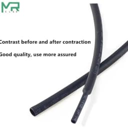 5 METER/LOT 2:1 Black 0.8mm~10mm Polyolefin Cable Sleeves Electronic Component DIY Connector Repair Heat Shrink Tube