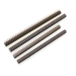 5 Pcs Round Hole Pin Header 2.0MM/2.54MM Pitch Row Female/Male, Single Row 1x40P Row 2x40P Double Row Pin Round Pin Gold Plated