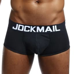 JOCKMAIL Brand Male Panties Breathable Boxers Cotton Men Underwear U convex pouch Sexy Underpants Printed leaves Homewear Shorts