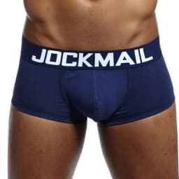 JOCKMAIL Brand Male Panties Breathable Boxers Cotton Men Underwear U convex pouch Sexy Underpants Printed leaves Homewear Shorts