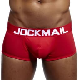 JOCKMAIL Brand Male Panties Breathable Boxers Cotton Men Underwear U convex pouch Sexy Underpants Printed leaves Homewear Shorts