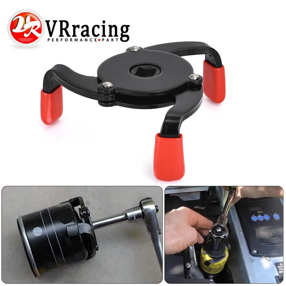 High Quality Universal 3 Jaw 3/8" Car Adjustable Oil Filter Remover Wrench Tool 60mm to 95mm 2.4" to 3.7" Auto Accessories