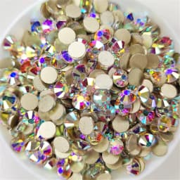 Top Glitter Crystal AB/Clear Gold Base Non Hot Fix Rhinestones SS3-SS50 FlatBack Strass &Fabric Garment Nail Art Decorations