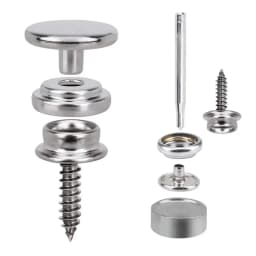 10/50sets Stainless Steel Marine Grade Canvas and Upholstery Boat Cover Snap Button Fastener Kit 15mm Screws Snaps with tool