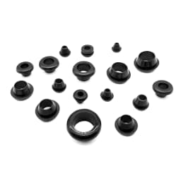 Black 3mm-50mm Rubber Snap-on Grommet Hole Plugs End Caps Bung Wire Cable Protect Bush