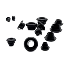 Black 3mm-50mm Rubber Snap-on Grommet Hole Plugs End Caps Bung Wire Cable Protect Bush