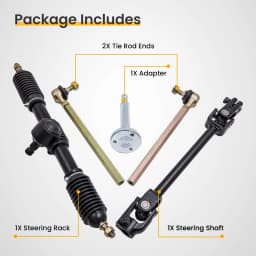 Steering Wheel Parts Tie Rod Rack Adjustable Shaft Set Unit For 110cc Go Kart 110cc Go Kart Assembly Shaft Kit