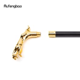 Gold Luxury Leopard with Tail Fashion Walking Stick for Party Decorative Walking Cane Elegant Crosier Knob Walking Stick 93cm