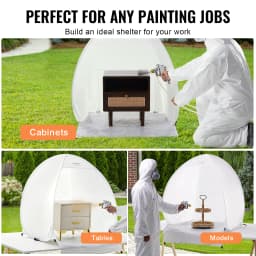 SucceBuy Spray Paint Shelter 40 x 35 x 40 in Pop-Up Portable Spray Paint Tent with Built-In Floor Exhaust Window and Storage Bag
