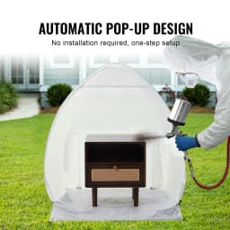 SucceBuy Spray Paint Shelter 40 x 35 x 40 in Pop-Up Portable Spray Paint Tent with Built-In Floor Exhaust Window and Storage Bag