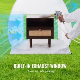 SucceBuy Spray Paint Shelter 40 x 35 x 40 in Pop-Up Portable Spray Paint Tent with Built-In Floor Exhaust Window and Storage Bag