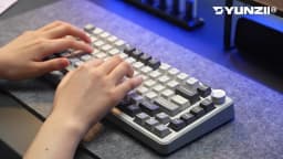 YUNZII B75 PRO 82-Key Wireless Mechanical Gaming Keyboard, Gasket Hot Swap Custom RGB 75% BT/Type-C/2.4G Creamy Knob Keyboard