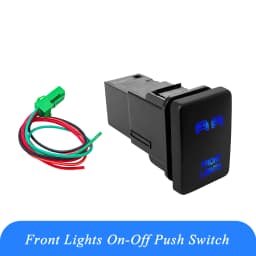 12V Blue LED Fog Light Bar Push Switch For Toyota 2015 Hilux GUN Prado 150 200 RAV4 HiAce Landcruiser ON OFF Button Switch