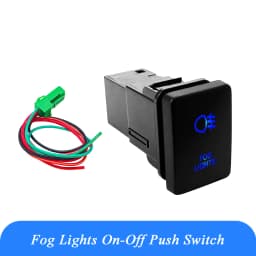 12V Blue LED Fog Light Bar Push Switch For Toyota 2015 Hilux GUN Prado 150 200 RAV4 HiAce Landcruiser ON OFF Button Switch