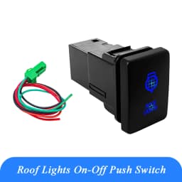 12V Blue LED Fog Light Bar Push Switch For Toyota 2015 Hilux GUN Prado 150 200 RAV4 HiAce Landcruiser ON OFF Button Switch