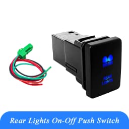 12V Blue LED Fog Light Bar Push Switch For Toyota 2015 Hilux GUN Prado 150 200 RAV4 HiAce Landcruiser ON OFF Button Switch