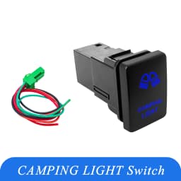 12V Blue LED Fog Light Bar Push Switch For Toyota 2015 Hilux GUN Prado 150 200 RAV4 HiAce Landcruiser ON OFF Button Switch
