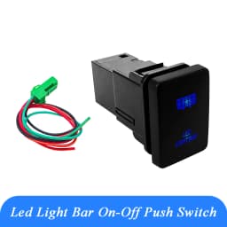 12V Blue LED Fog Light Bar Push Switch For Toyota 2015 Hilux GUN Prado 150 200 RAV4 HiAce Landcruiser ON OFF Button Switch