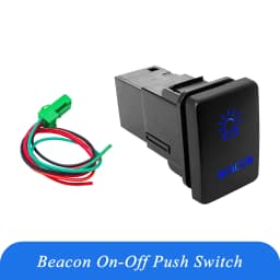 12V Blue LED Fog Light Bar Push Switch For Toyota 2015 Hilux GUN Prado 150 200 RAV4 HiAce Landcruiser ON OFF Button Switch