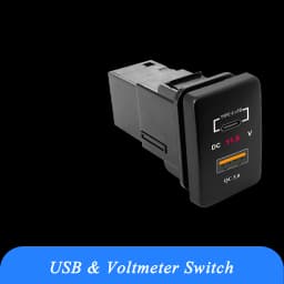 12V Blue LED Fog Light Bar Push Switch For Toyota 2015 Hilux GUN Prado 150 200 RAV4 HiAce Landcruiser ON OFF Button Switch