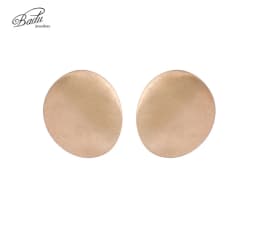 Badu Frosted Gold Color Semi-Ball Stud Earrings for Women Vintage Metal Big Round Earrings Jewelry Party Fashion Accessories