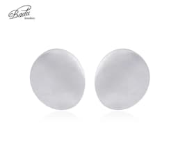 Badu Frosted Gold Color Semi-Ball Stud Earrings for Women Vintage Metal Big Round Earrings Jewelry Party Fashion Accessories