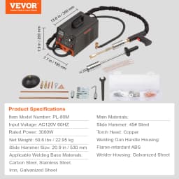 SucceBuy Stud Welder Dent Repair Kit 3KW Spot Welder Auto Body Welding Dent Puller Machine Welding Accessories for Car Truck