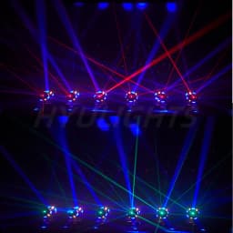 150W Double Head LED Beam&Strobe&Laser 3in1 Moving Head 8x12W RGBW 8x5W Bright Golden Red Green Laser Star DJ Lights effect
