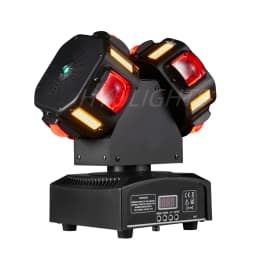 150W Double Head LED Beam&Strobe&Laser 3in1 Moving Head 8x12W RGBW 8x5W Bright Golden Red Green Laser Star DJ Lights effect