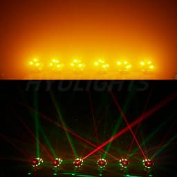 150W Double Head LED Beam&Strobe&Laser 3in1 Moving Head 8x12W RGBW 8x5W Bright Golden Red Green Laser Star DJ Lights effect