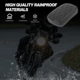 Motorcycle Rear Passenger Pillion Pad Rectangular Pillion Passenger Pad Seat For Harley Dyna 883 Choppers Bobber 8 Suction Cups